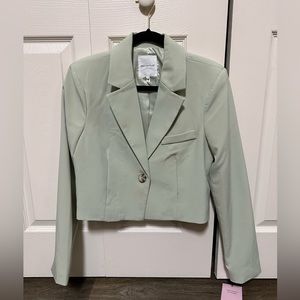 Avec Les Filles mint green blazer